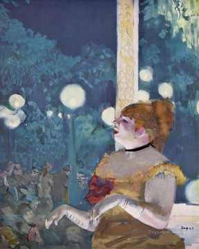 Edgar Degas Painting - el café concierto la canción del perro 1877 Edgar Degas